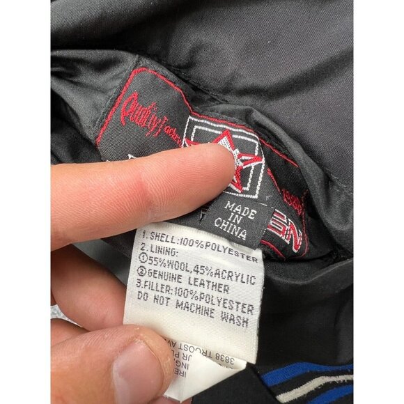 JH Design Mark Martin # 6 NASCAR Jacket Men's Medium Wool Leather Letterman - Picture 10 of 11